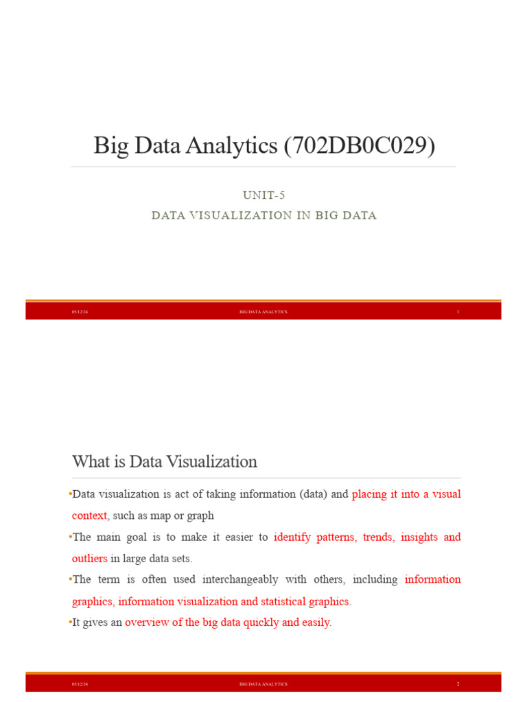 Unit-5 BDA - Data Visualization | PDF | Chart | Big Data