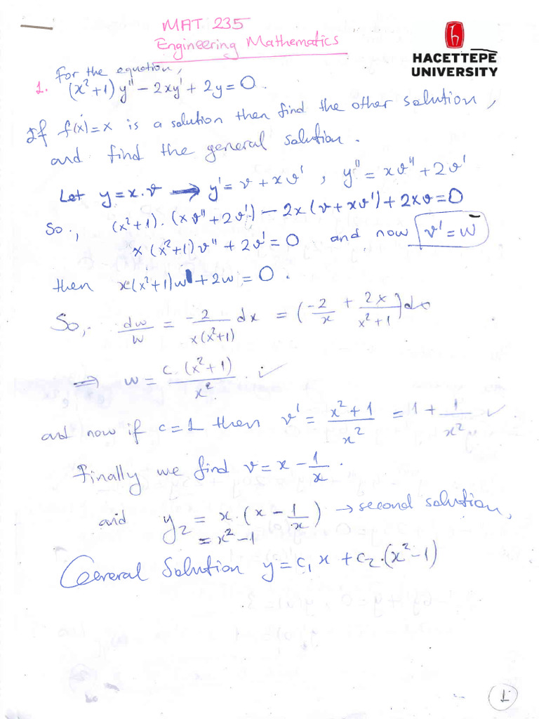 Study Questions II - MAT 235 | PDF