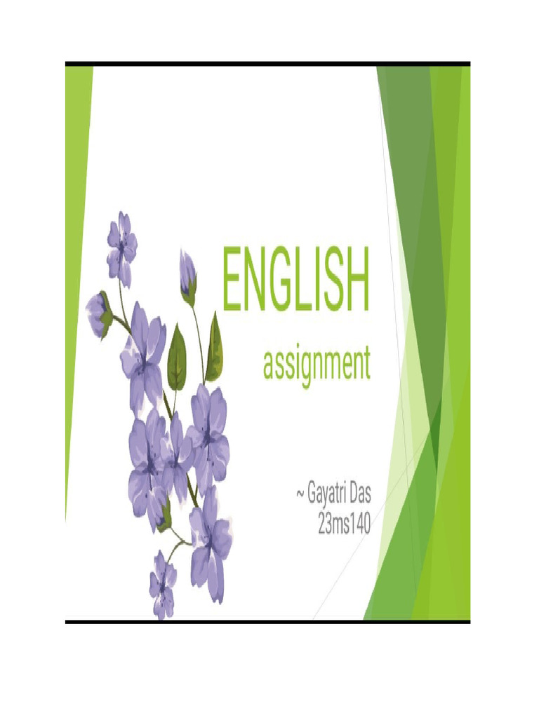 English Assignment | PDF