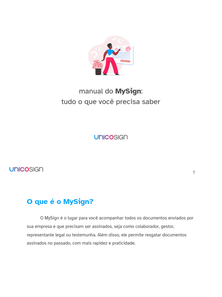 Guia do MySign: Assinaturas e Acesso | PDF | Biometria | Informática