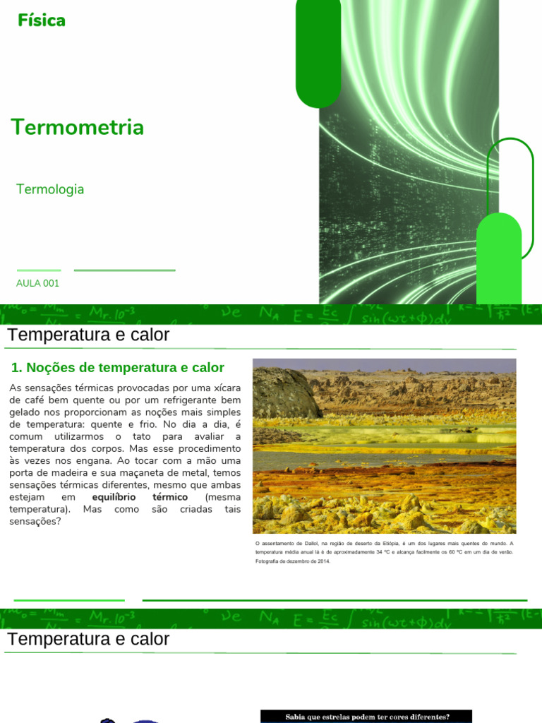 Conceitos Básicos de Termometria e Calor | PDF | Temperatura | Celsius