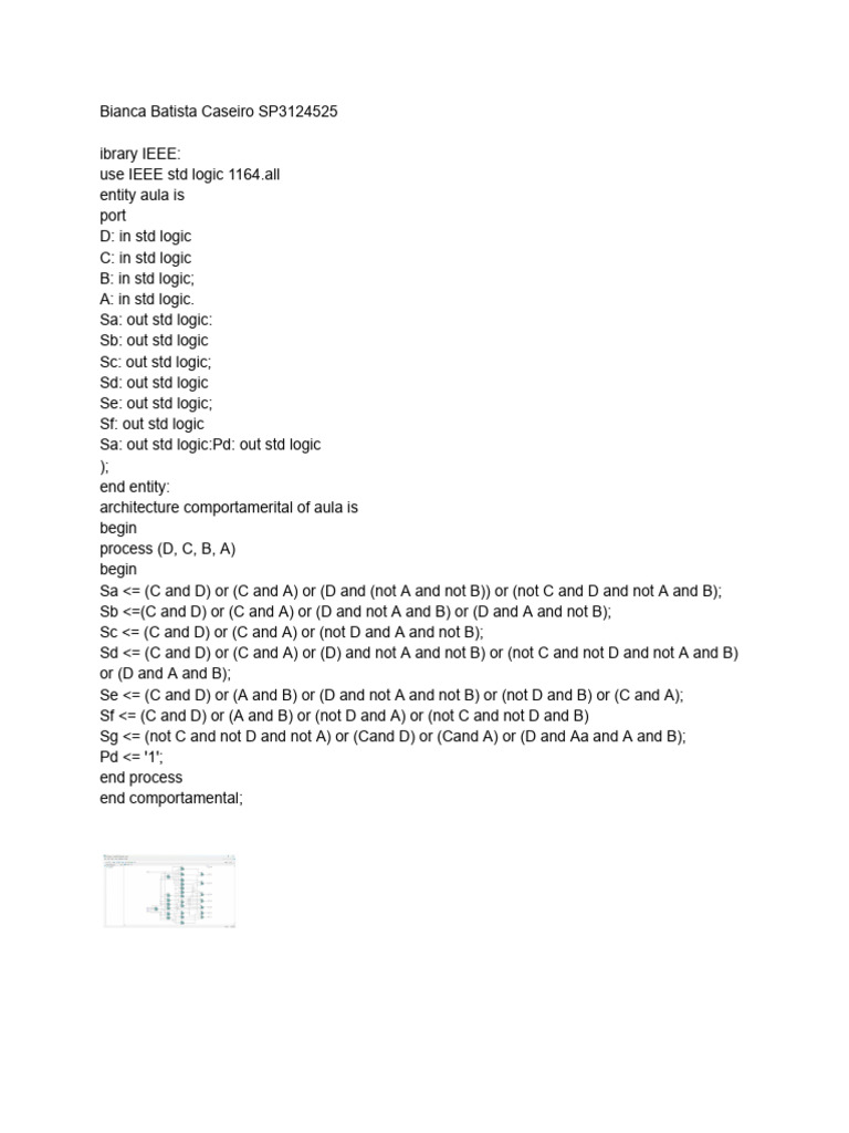 Std Logic Vector Implementation in VHDL | PDF