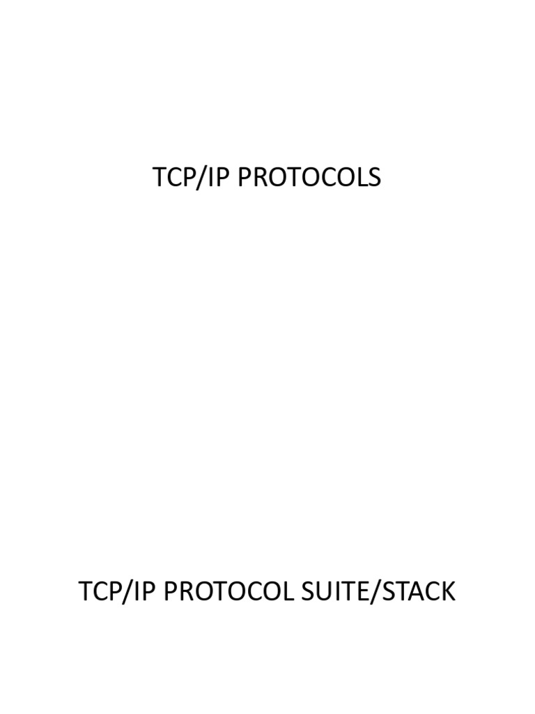 Lecture 5 - TCP-IP Protocols | PDF | Internet Protocol Suite ...