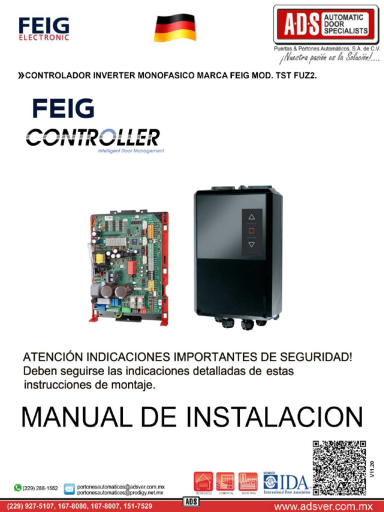 Controlador Inverter Monofasico Marca Feig Mod. TST Fuz2 | PDF