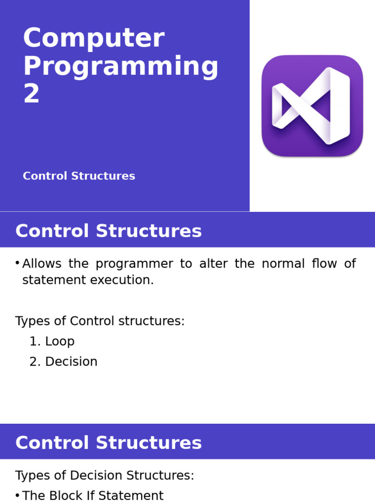 5 Control Structures | PDF