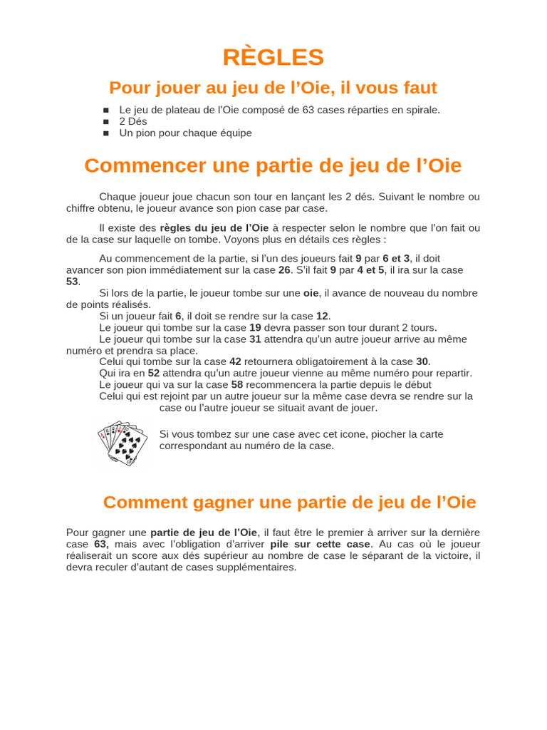 Regles Jeu De Loie