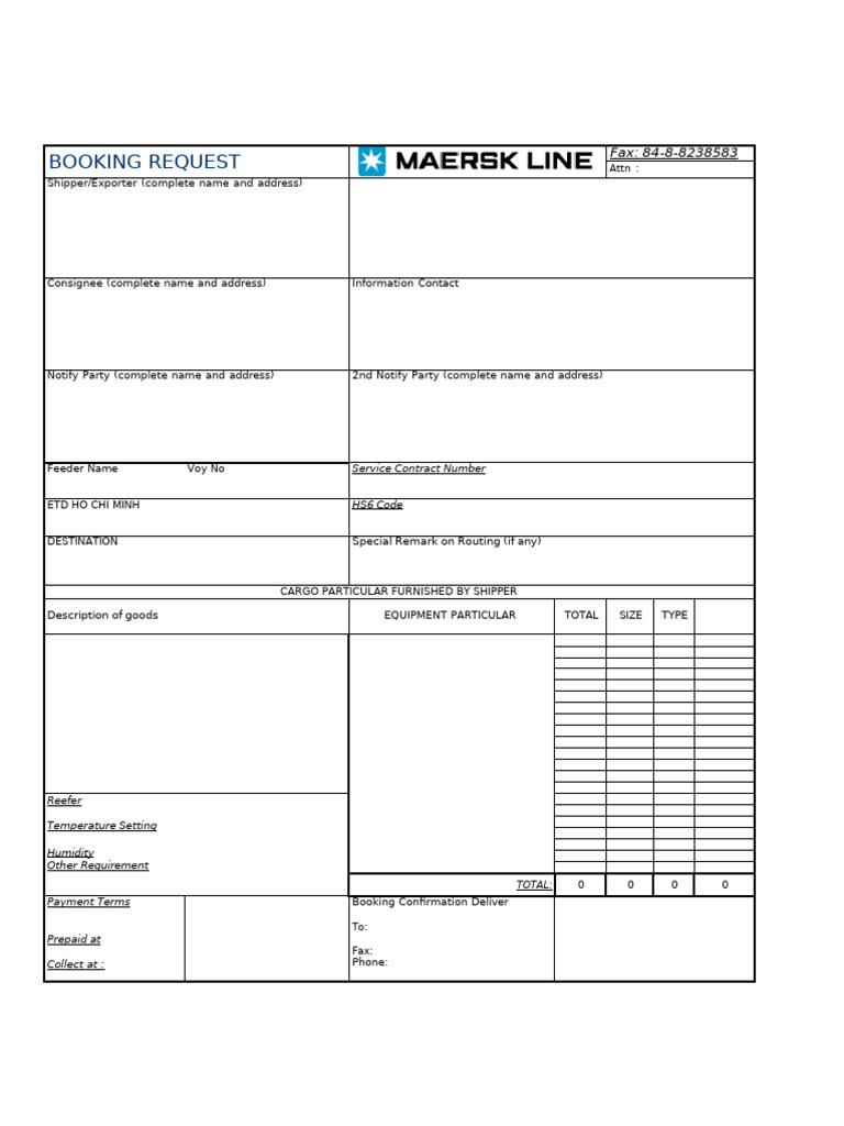 Booking Format | PDF