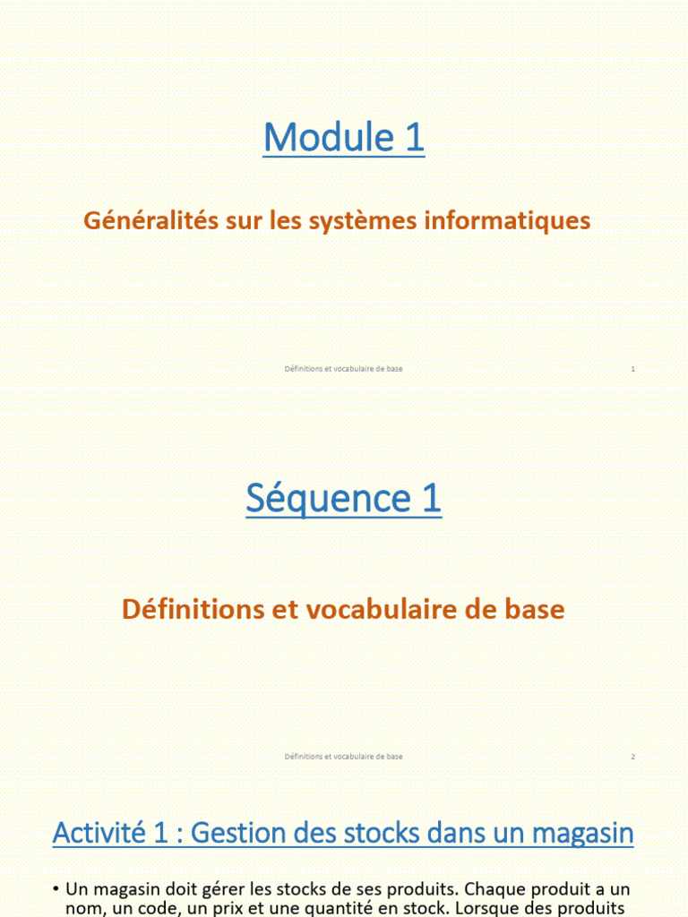 Gestion des stocks et systèmes informatiques | PDF | Inventaire ...