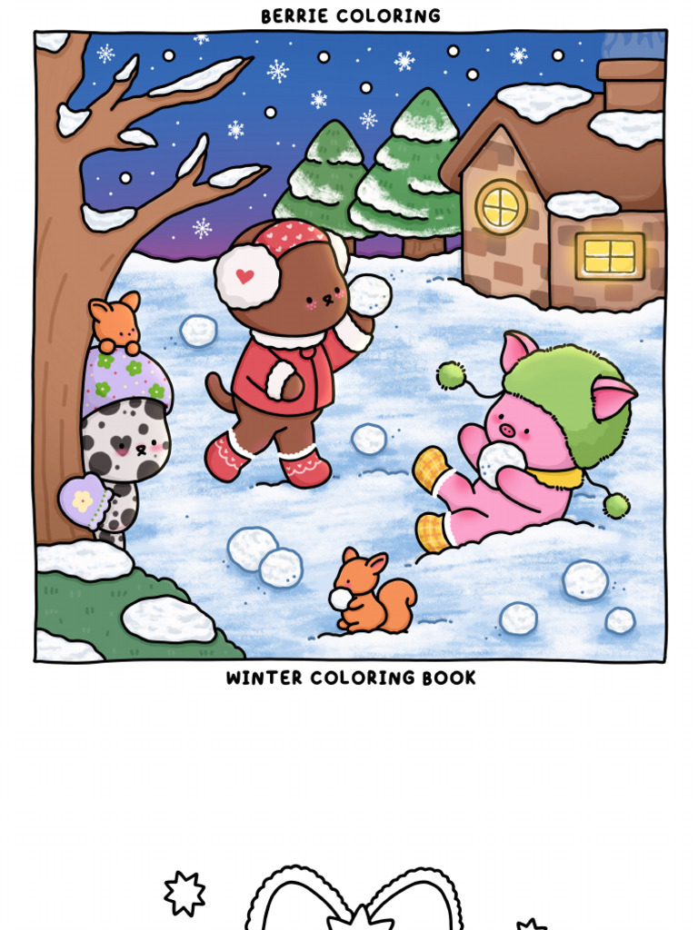 Winter Berrie Coloring | PDF