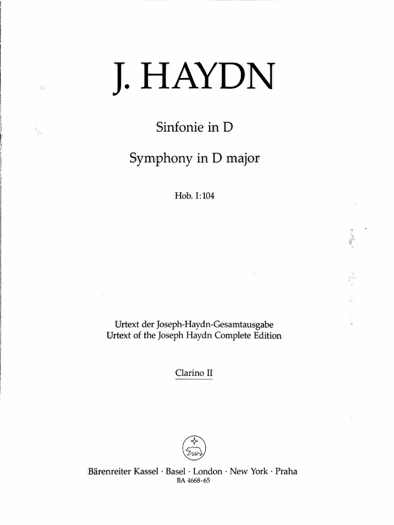 Haydn 104 trumpet ii pdf elements of music publishing companies