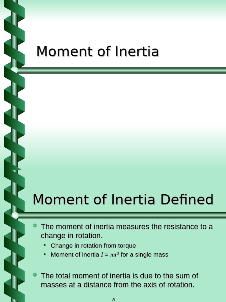 Moment of Inertia 1 | PDF | Rotation | Physics