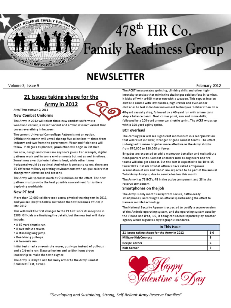 Newsletter February 2012 | PDF | Non Commissioned Officer | United ...
