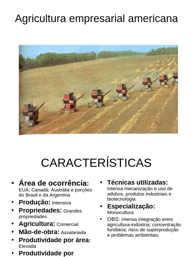 Tipos de Agricultura e Suas Características | PDF | Agricultura ...