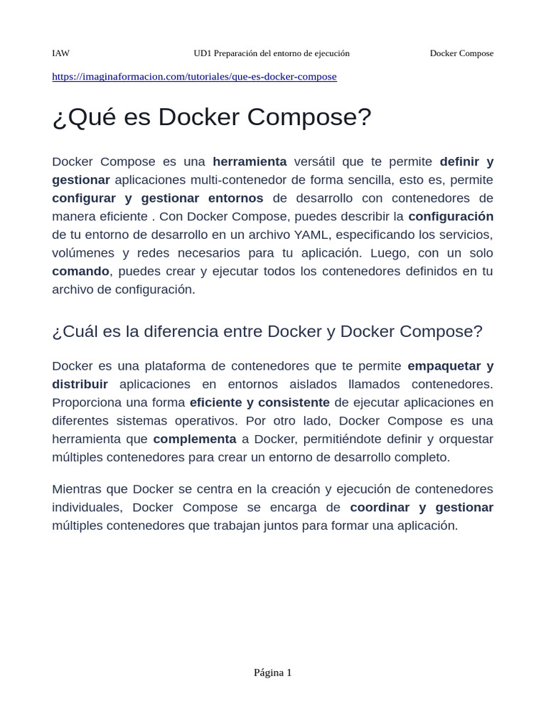 Guía de Instalación y Uso de Docker Compose | PDF | Informática | Software