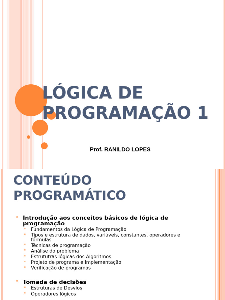 02 Logica de Programar 01 Logica1 | PDF | Algoritmos | Linguagem de ...