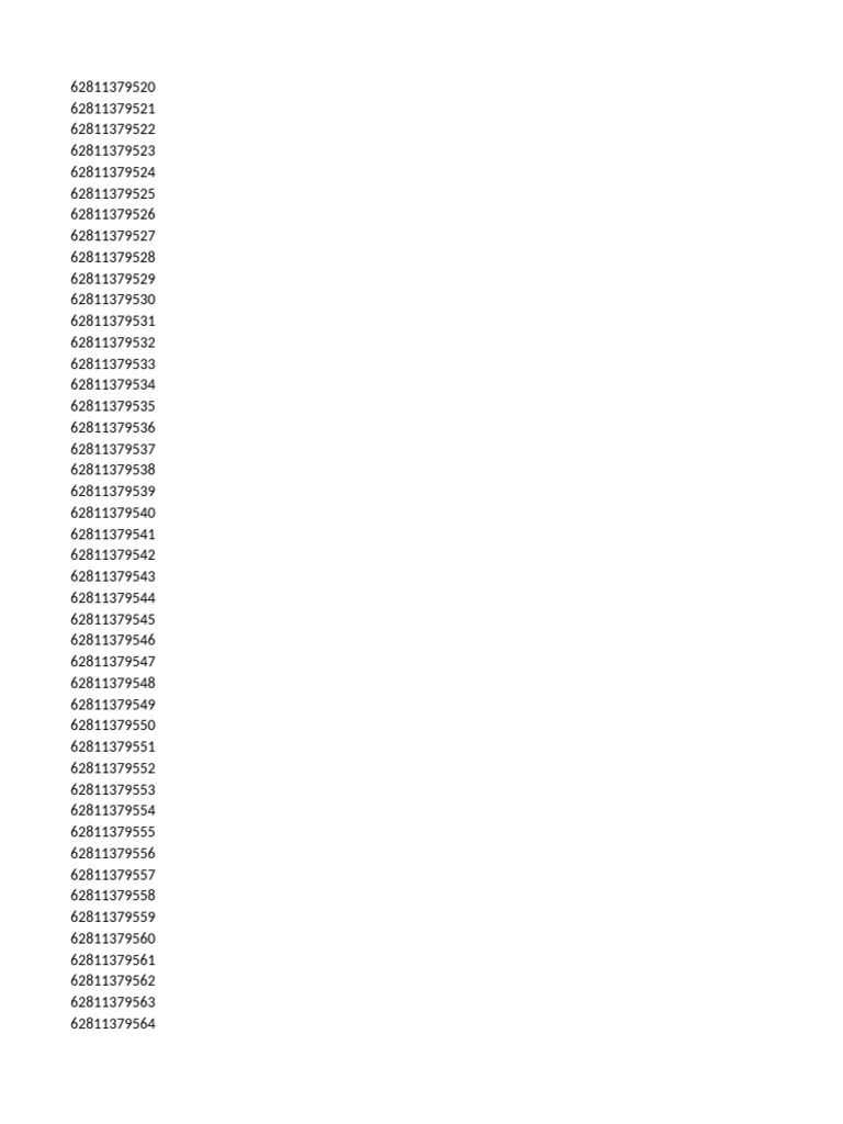 List of Unique Identifiers | PDF