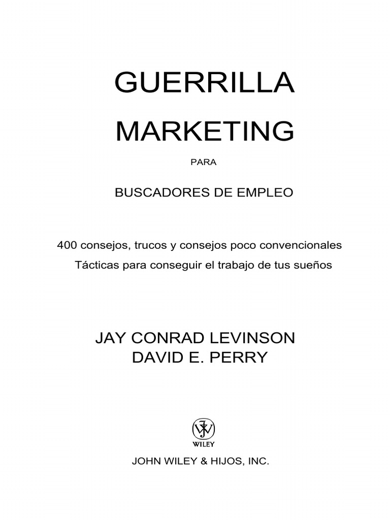 guerrilla-marketing-for-job-hunters-400-unconventional-tips-tricks