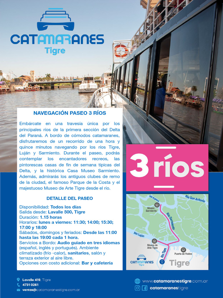 Paseo en Catamarán por 3 Ríos del Delta | PDF