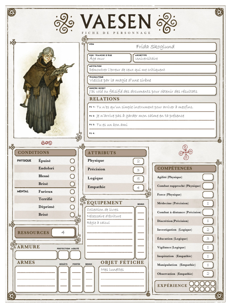 Compétences et Traits de Personnages RPG | PDF
