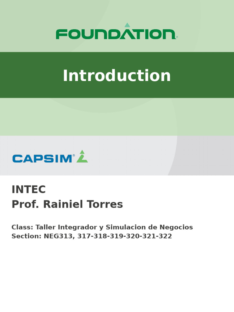 Capsim Business Simulation Overview | PDF | Stocks | Business