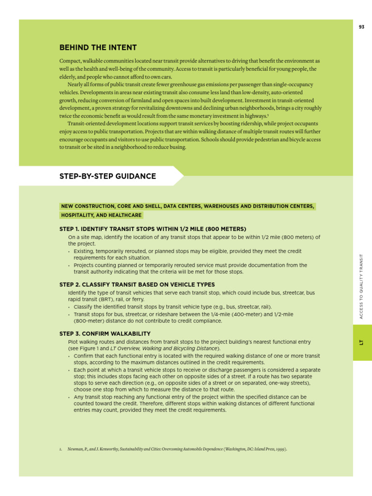 Pages From LEED BD-C V4 Reference Guide-3 p99 | PDF | Public Transport ...