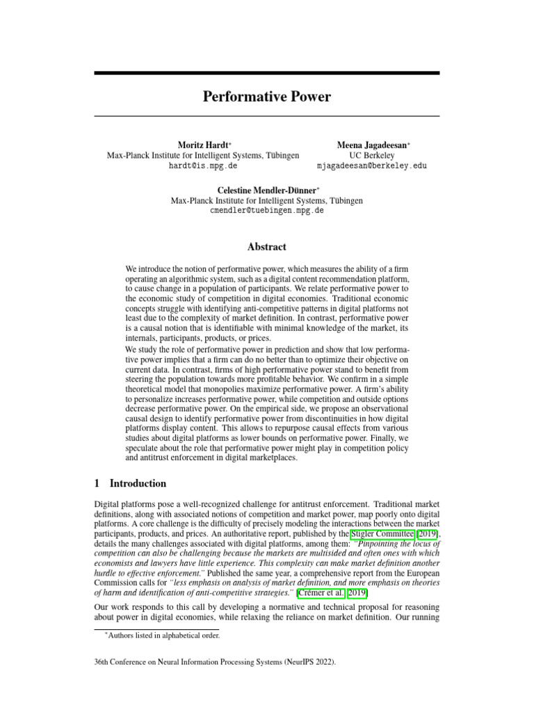 NeurIPS 2022 Performative Power Paper Conference | PDF | Probability ...