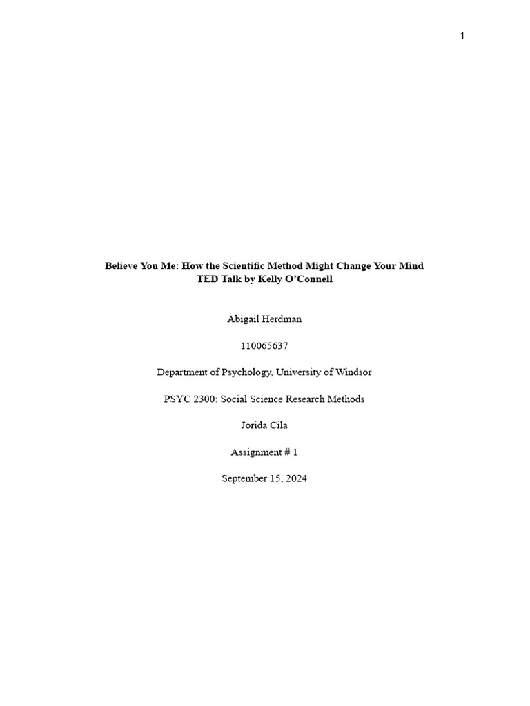 Believe You Me How The Scientific Method Might Change Your Mind PDF