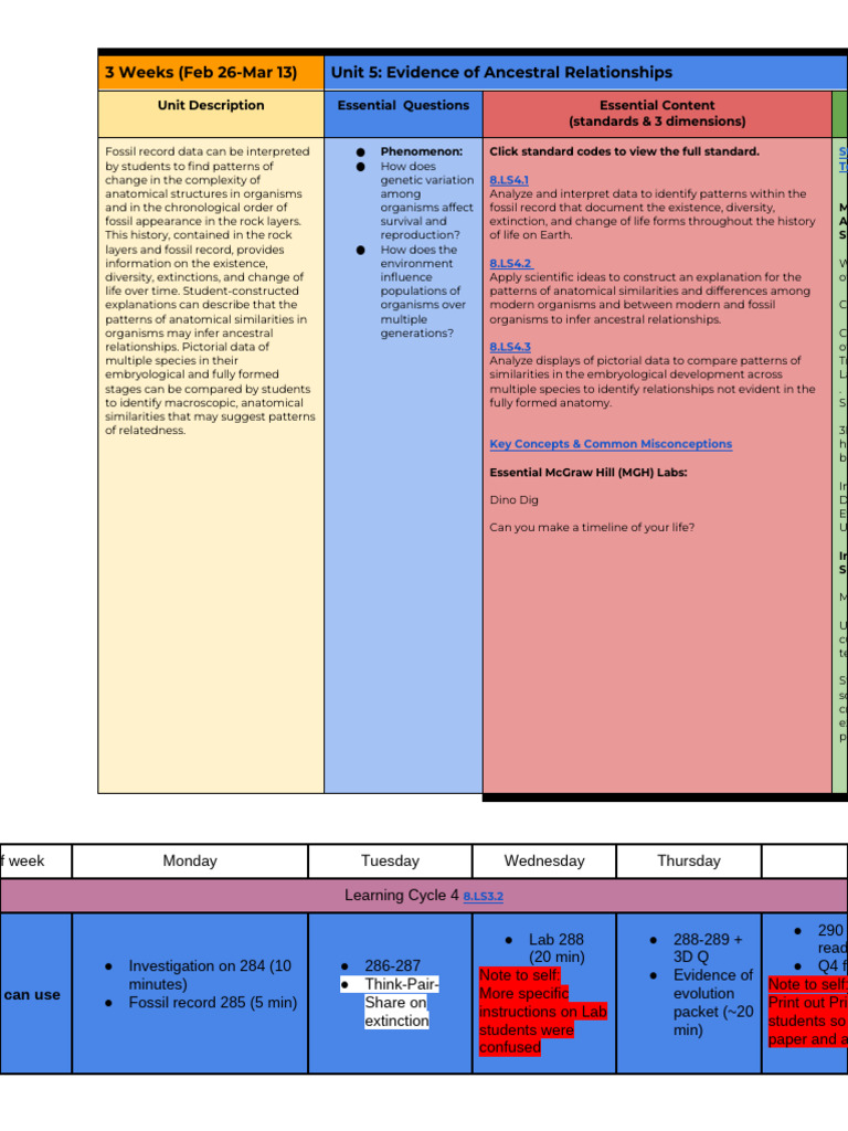 8th unit 5 outline pdf organisms species