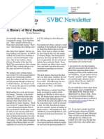 A History of Bird Banding, from SVBC Newsletter, Vol 1-No 2 (Jan 2007)