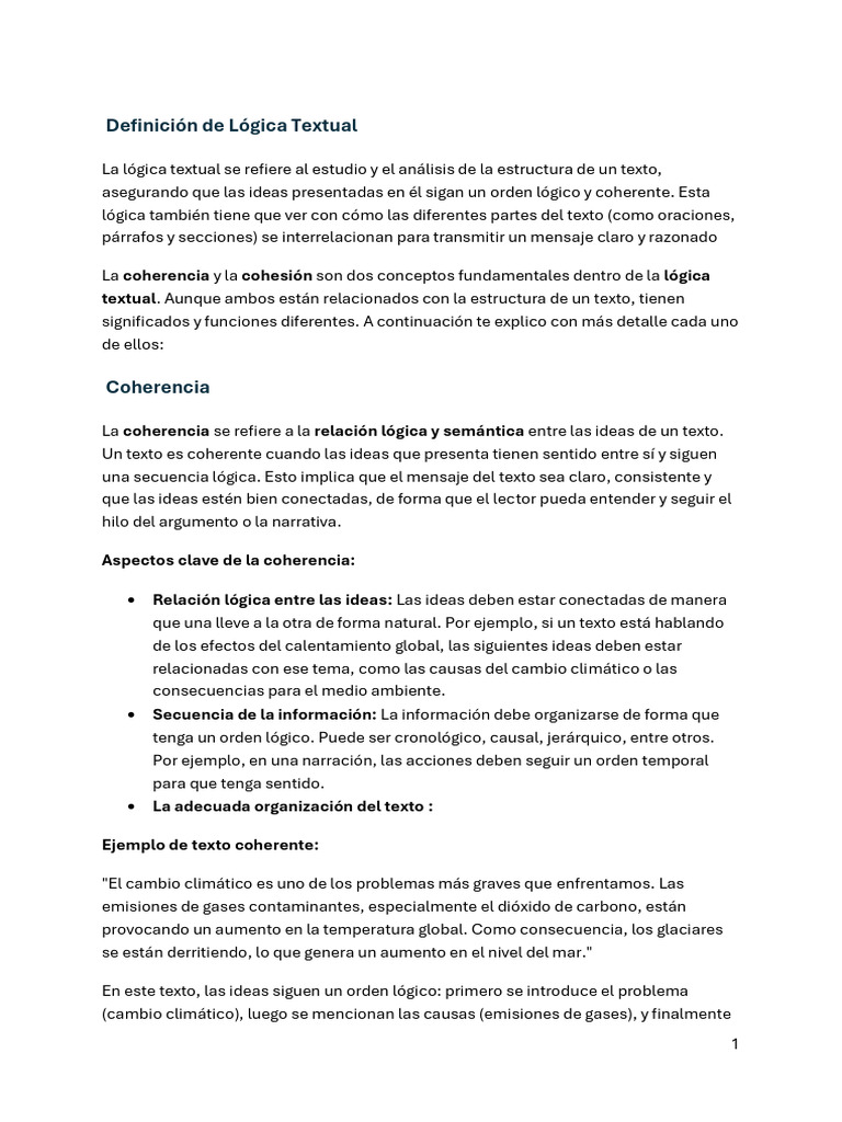 Definición de Lógica Textual | PDF | Género gramatical | Asunto (gramática)