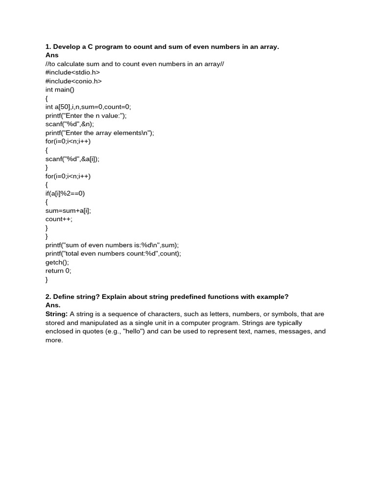 Unit - 3 Essay Questions | PDF | Integer (Computer Science) | Computer ...