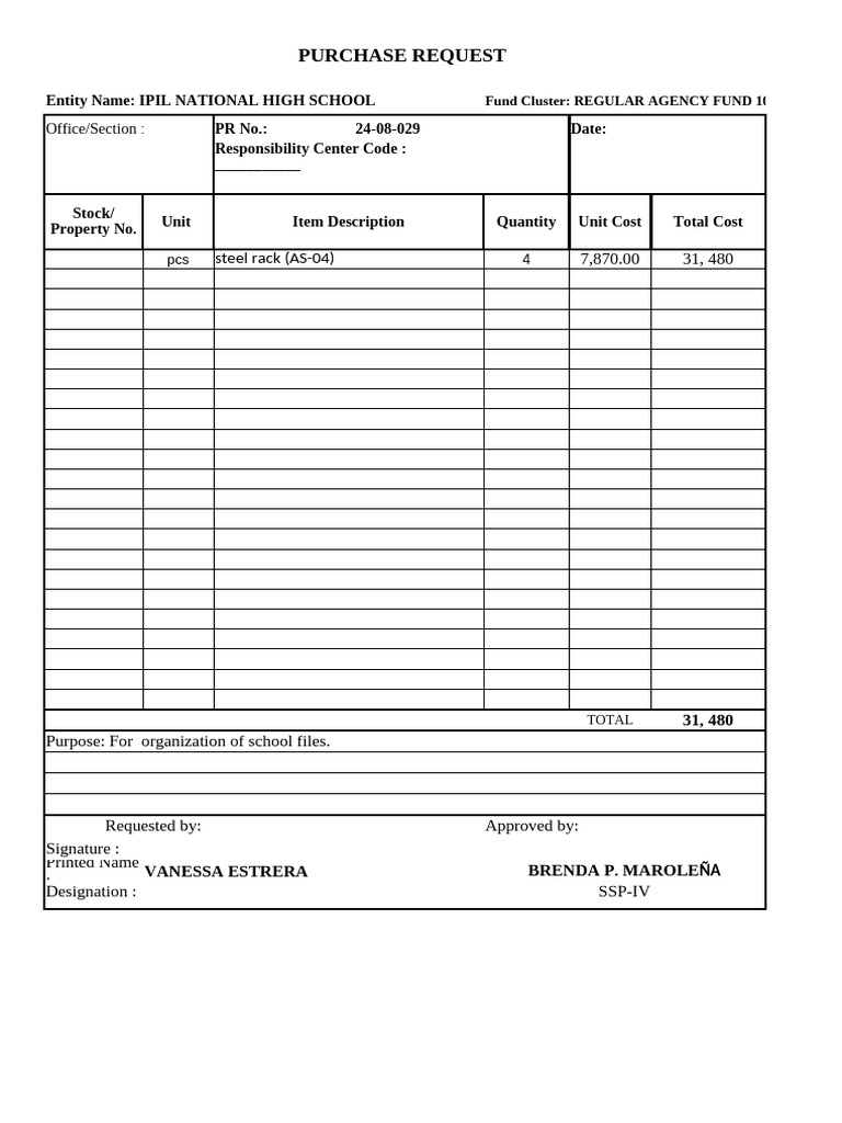 Purchase Request and Quotation Details | PDF | Taxes | Business