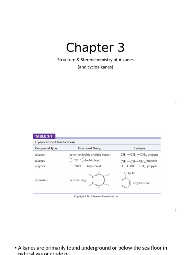 Chapter 3 Part 1 Student Notes | PDF | Alkane | Conformational Isomerism