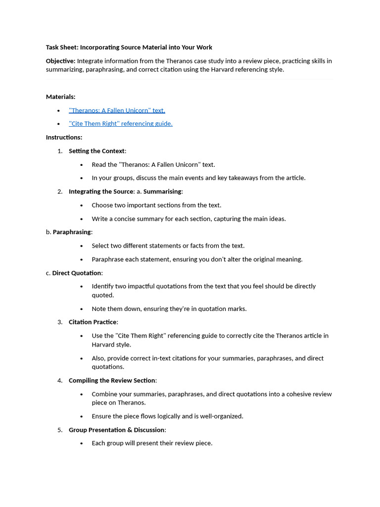 Integrating Theranos Case Study Insights Pdf Citation Human