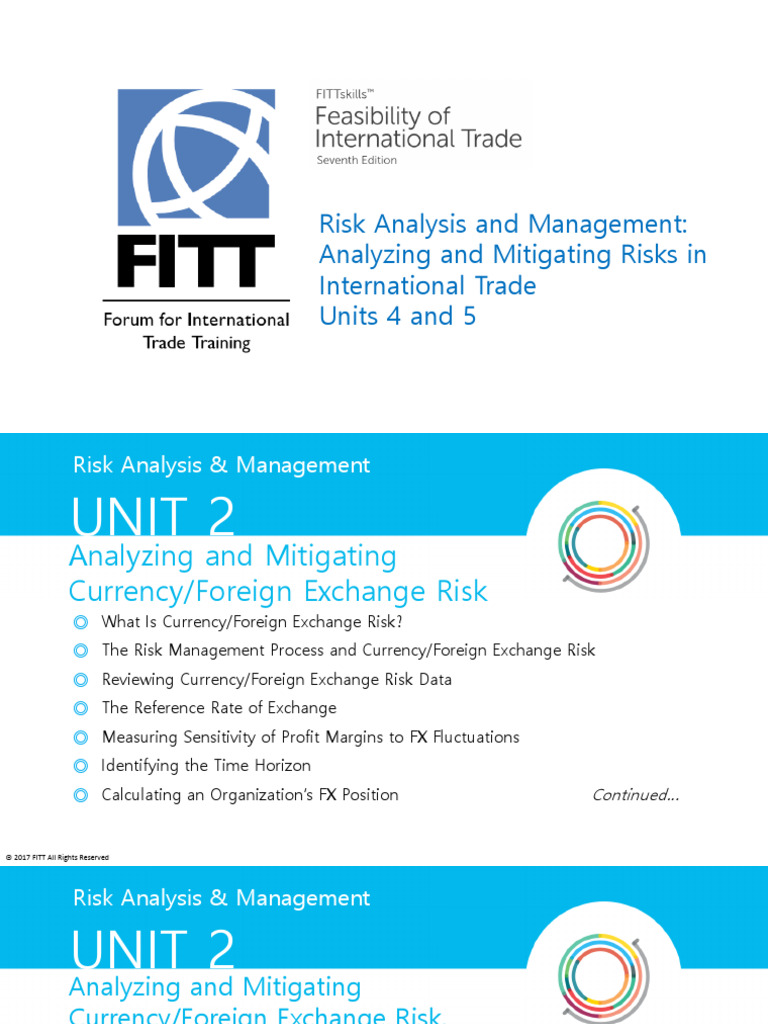 Lecture 8 Feasibility of International Trade | PDF | Hedge (Finance) | Risk