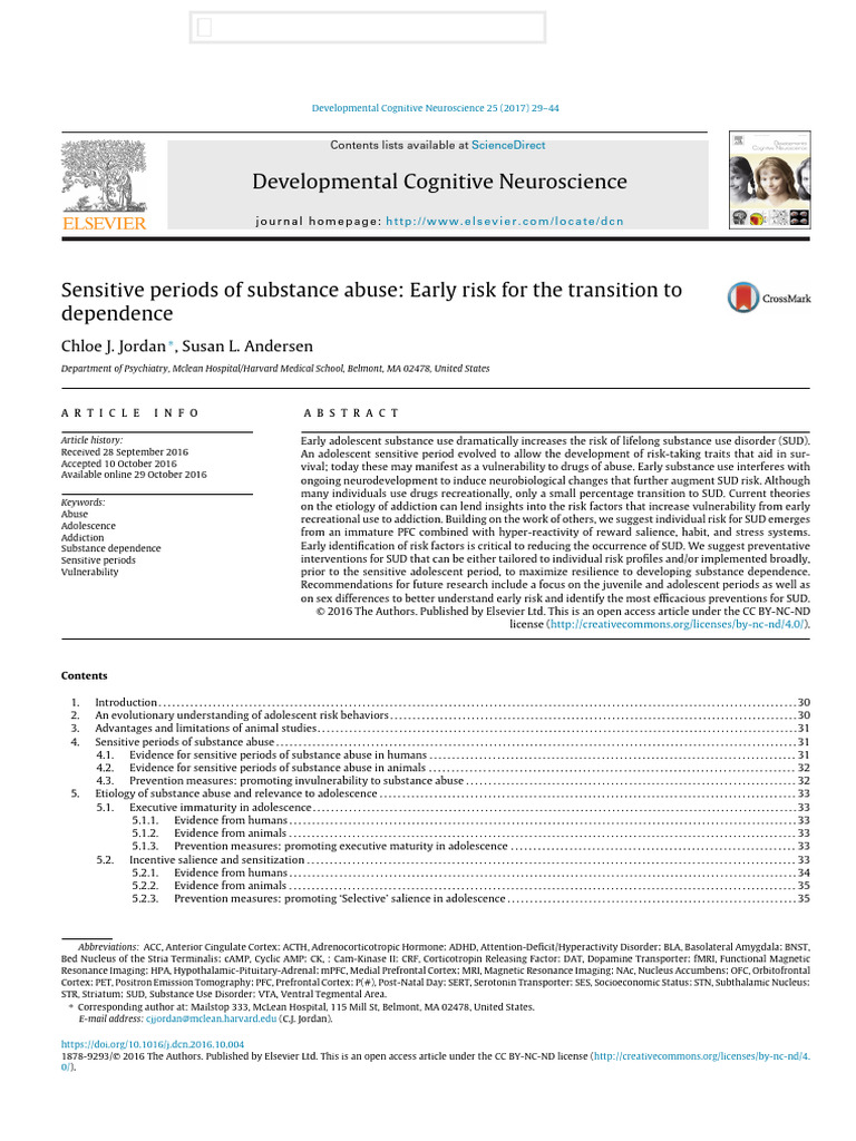 adolescence transition to addiction | PDF | Substance Abuse | Substance ...