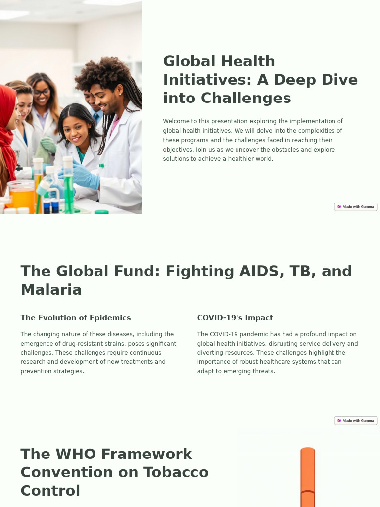 Global Health Challenges & Solutions | PDF | Global Health | World ...