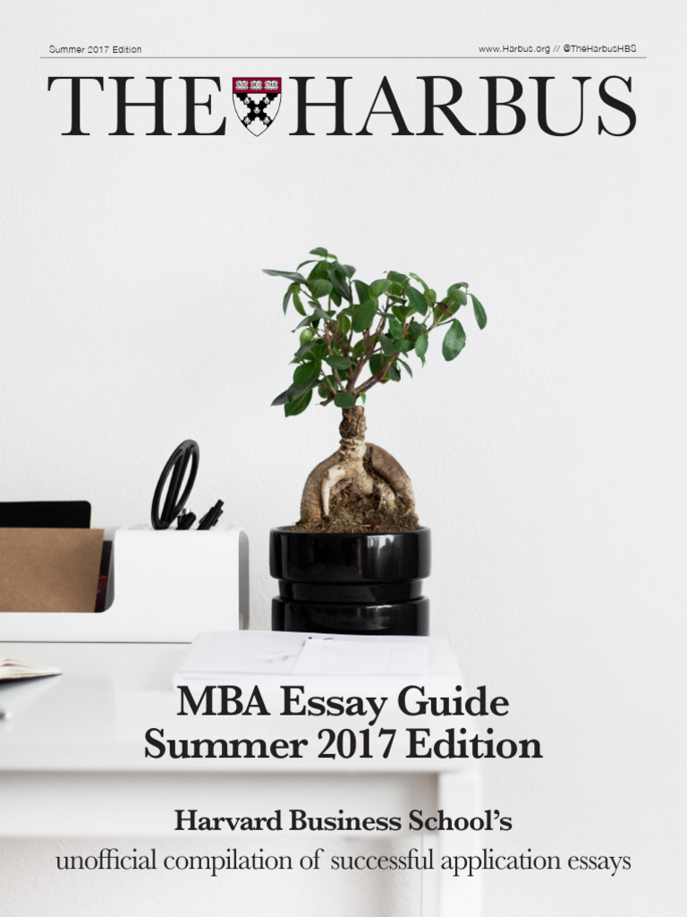 HBS Summer 2017 Essay Guide | PDF | Essays | Leadership