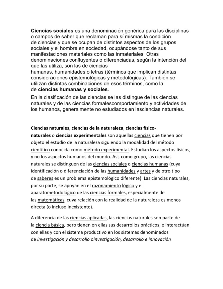 Ciencias Sociales | PDF | Ciencia y matemáticas