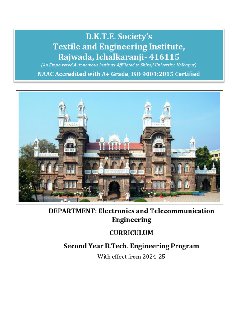 DKTE New SY Syllabus File | PDF | C++ | Fourier Transform
