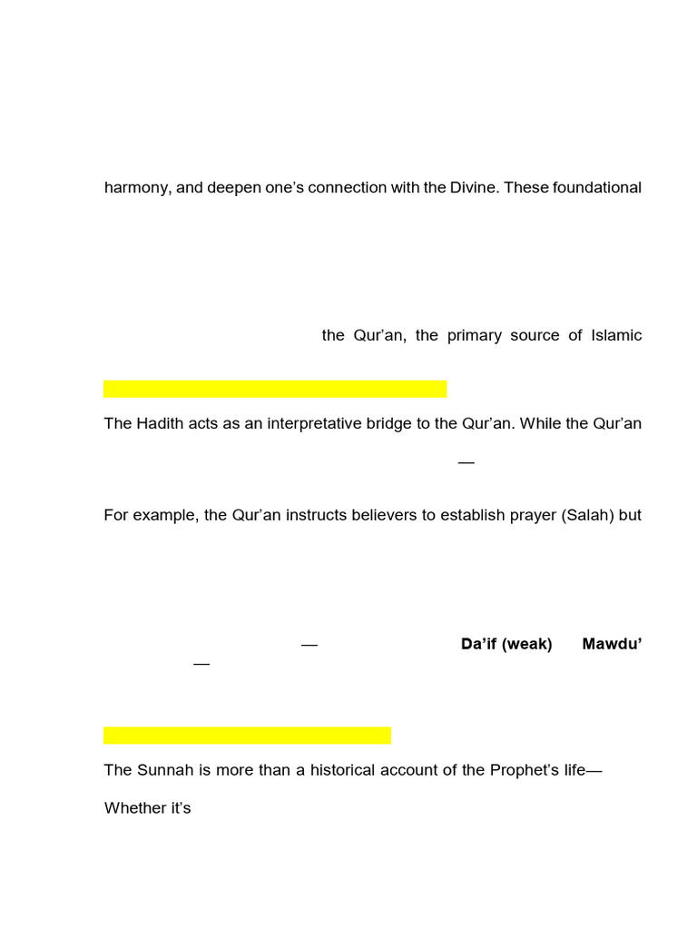 Hadith and Sunnah: Daily Life Guidance | PDF | Hadith | Muhammad