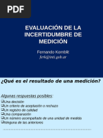 Evaluación de la Incertidumbre en Mediciones | PDF | Medición ...