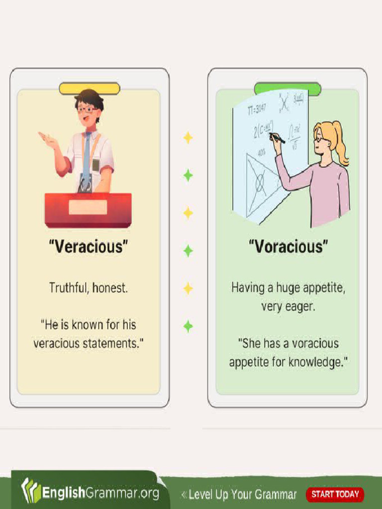 Veracious Vs Voracious | PDF