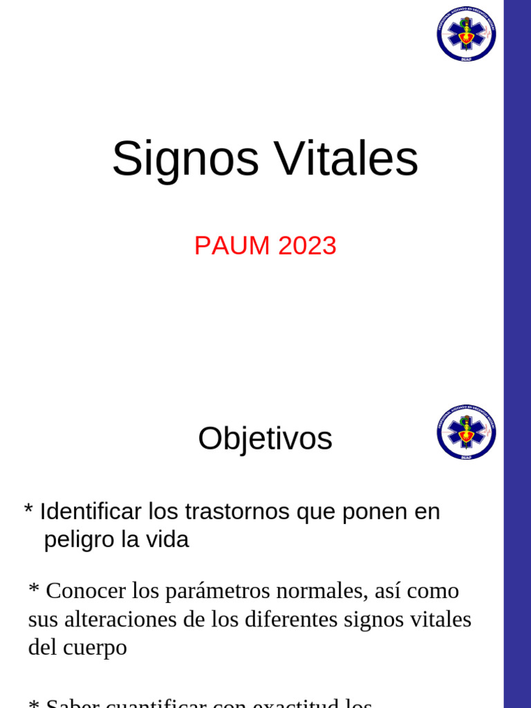 Signos Vitales PAUM | PDF | Presión sanguínea | Legumbres