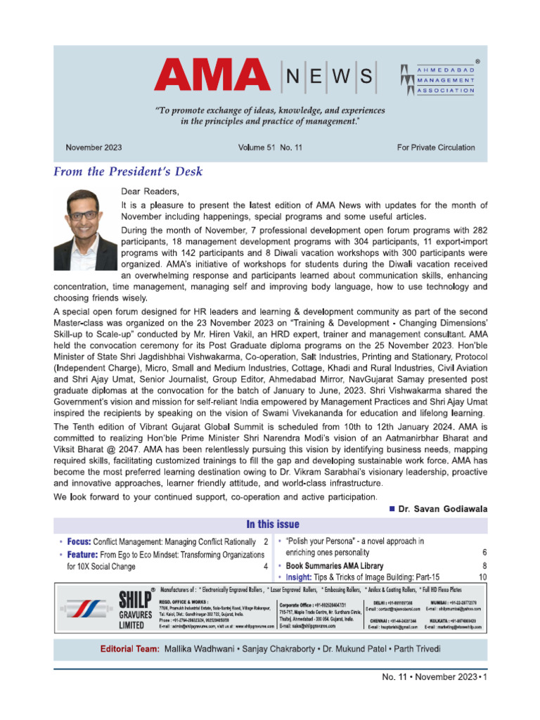 Article in Newsletter - Nov 2023 | PDF