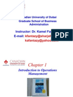Canadian University of Dubai Graduate School of Business Administration Chapter 1