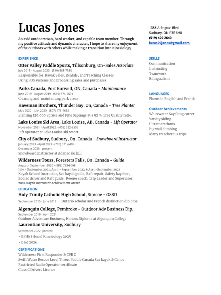 Lucas N Jones Resume | PDF