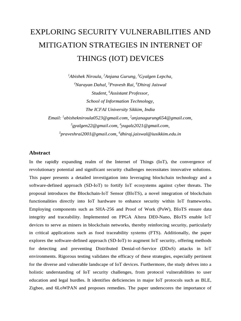 IoT Security: Blockchain Mitigation Strategies | PDF | Security ...