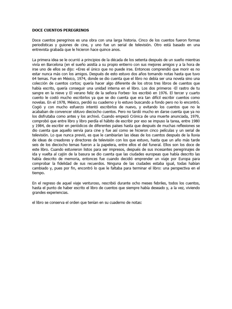 Gabriel García Márquez - 12 Cuentos Peregrinos | PDF | Gabriel García ...