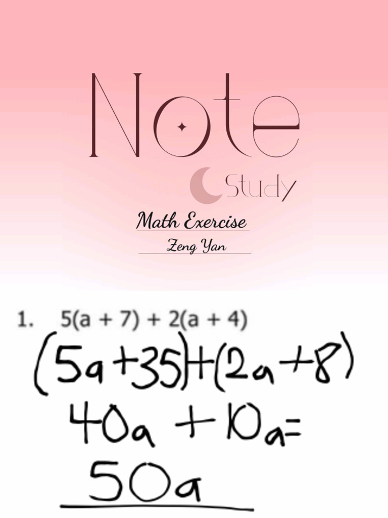 Math exercise pdf